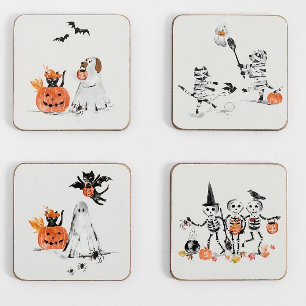 Pottery Barn Doug & Friends Coasters - Mixed of 4 - Picture 3 of 3